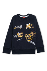 Boys Graphic Print Fleece Sweatshirt